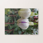 Creatieve knop fuchsia bloem foto legpuzzel (Horizontaal)