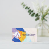 Creatieve Kunst Logo | Geschilderde Achtergrond Visitekaartje (Staand voorkant)