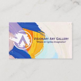 Creatieve Kunst Logo Geschilderde Achtergrond Visitekaartje
