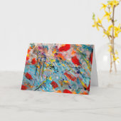 Creatieve Kunstenaar Schilder Abstract Denker Verj Kaart (Gele Bloem)