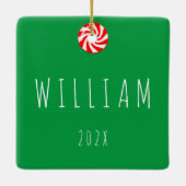 Creatieve Lacrosse Kerst Keramisch Ornament (Achterkant)