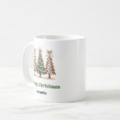 Creatieve Luipaard Kerstbomen Aangepaste naam mok (Voorkant links)