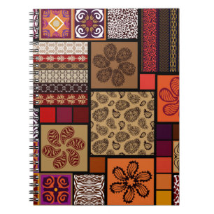 Creatieve megareeks naadloze patronen geïnspireerd notitieboek