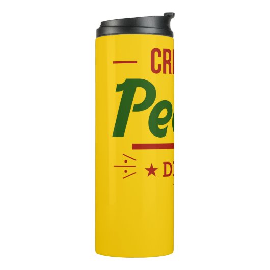 Creatieve mensen ontwerpen thermosbeker (Gedraaid links)