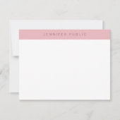 Creatieve minimalistische moderne Roos gouden Sjab Notitiekaartje (Voorkant)