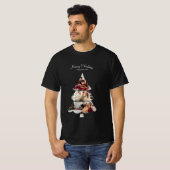 Creatieve Moderne Kerstboom Fotocollage T-shirt (Voorkant volledig)
