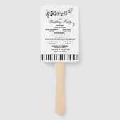 Creatieve Muzikanten Piano Keys Wedding Program Handwaaier (Achterkant)