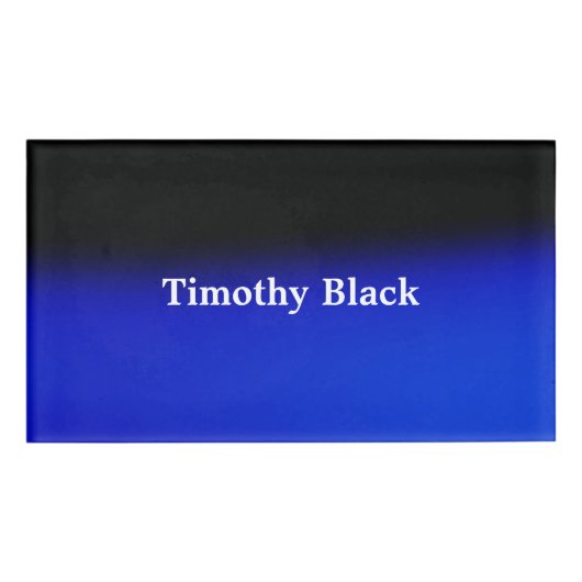 Creatieve Nachtblauw Elegante Duidelijke Moderne S Naambadge (Voorkant)