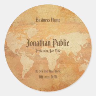 Creatieve nostalgische Sjabloon oud papier ziet er Ronde Sticker