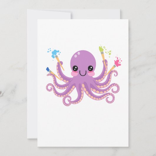 Creatieve Octopus Studio Bedankkaart (Voorkant)