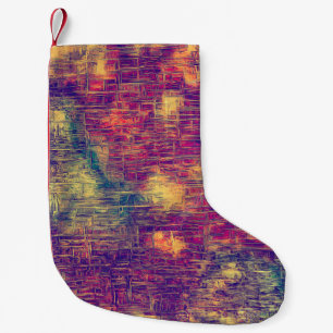 Creatieve oppervlaktetextuur, naad de rand dicht kleine kerstsok