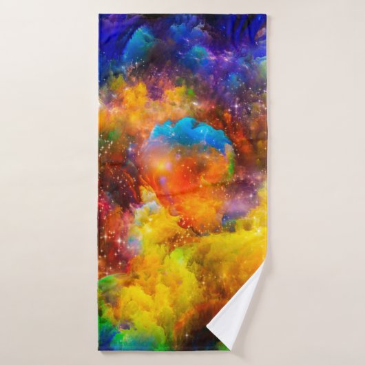 Creatieve opstelling van fractale elementen, licht badhanddoek (Badhanddoek)