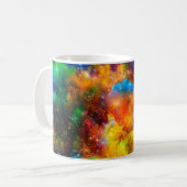 Creatieve opstelling van fractale elementen, licht koffiemok (Voorkant links)