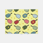 Creatieve Pickleball Fleece Deken (Voorkant (Horizontaal))