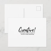 Creatieve positieve berichtgeving ontwerp briefkaart (Voorkant / Achterkant)