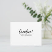 Creatieve positieve berichtontwerp briefkaart (Staand voorkant)