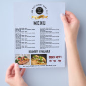 Creatieve restaurant menu voedingsmiddelen (Hand)