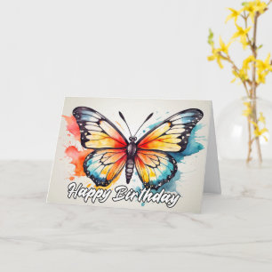 Creatieve Retro Butterfly Illustratie Kunst Kaart