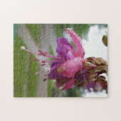 Creatieve roze fuchsia bloem foto legpuzzel (Horizontaal)