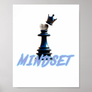 Creatieve schaakkroon poster