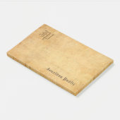 Creatieve Sjabloon Monogram Kalligrafie Post-it® Notes (Schuin)