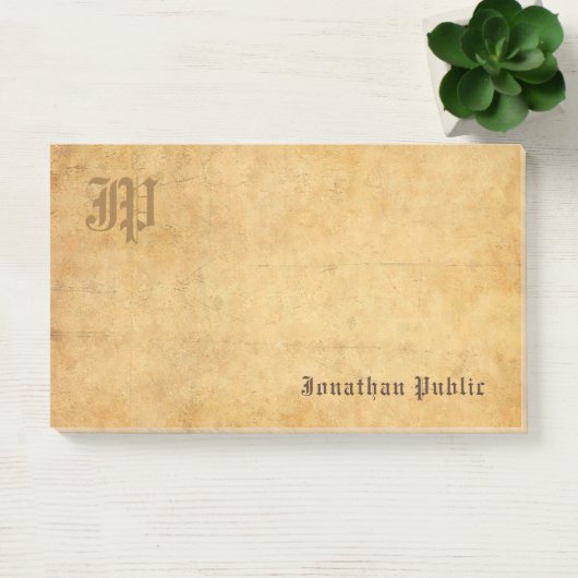 Creatieve Sjabloon Monogram Kalligrafie Post-it® Notes (Kantoor)