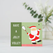 Creatieve squash speler kerst feestdagenkaart (Staand voorkant)