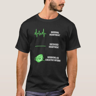 Creatieve stagiair werknemer grappige creatieve st t-shirt
