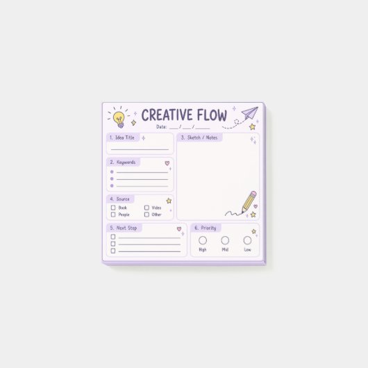 Creatieve Stroom Ideeenplanner Post-it® Notes (Voorkant)
