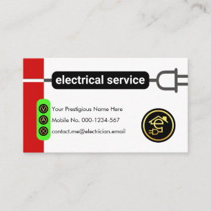 Creatieve Stroomplug Lijn Circuit Elektriciteit Visitekaartje