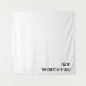 Creatieve Studio Minimalistische Tekst Wit Wandkleed (Voorkant)
