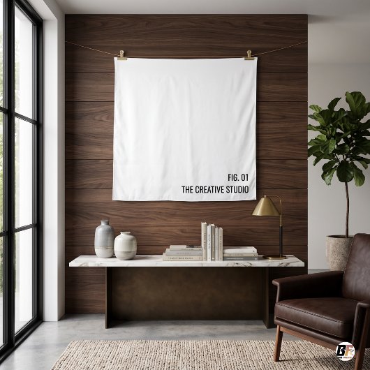Creatieve Studio Minimalistische Tekst Wit Wandkleed