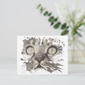 Creatieve tekenkat briefkaart (Staand voorkant)