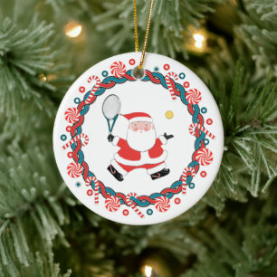 Creatieve tennis vakantiegeschenk keramisch ornament