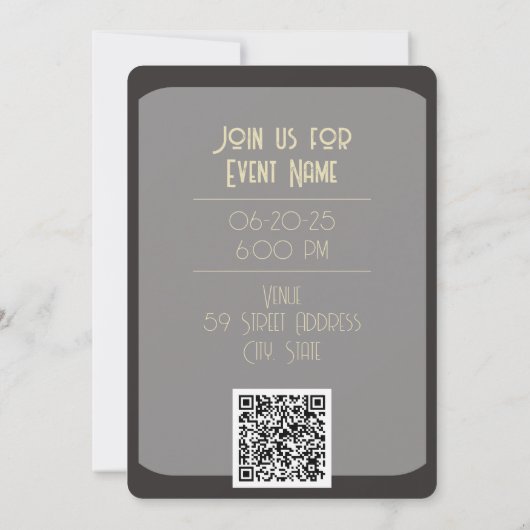 Creatieve Tijger Uitnodiging met QR Code (Achterkant)