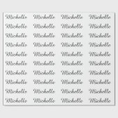 Creatieve trendy witte kalligrafie naam  cadeaupapier (Vlak)