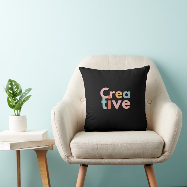 Creatieve typografie kussen (Stoel)