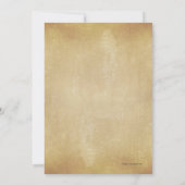 Creatieve unieke rustieke land papaver bruiloft kaart (Achterkant)