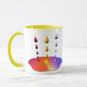 Creatieve verf druppels mix mok