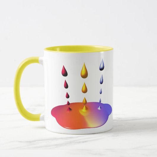 Creatieve verf druppels mix mok (Links)