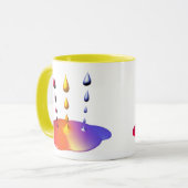 Creatieve verf druppels mix mok (Voorkant links)