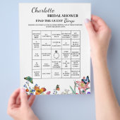 Creatieve Vind De Gast Bruidsfeest Bingo Flyer (Hand)