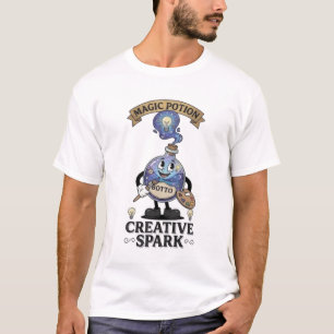 Creatieve Vonk Magische Drank Retro Kunstenaar Mas T-shirt