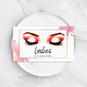 Creatieve Waterverf wimpers Visitekaartje