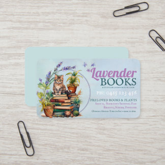 Creatieven Schrijver Boek Lover & Leuke Kitten Visitekaartje