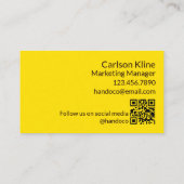 Créatif moderne Gras QR Code Carte de visite (Dos)