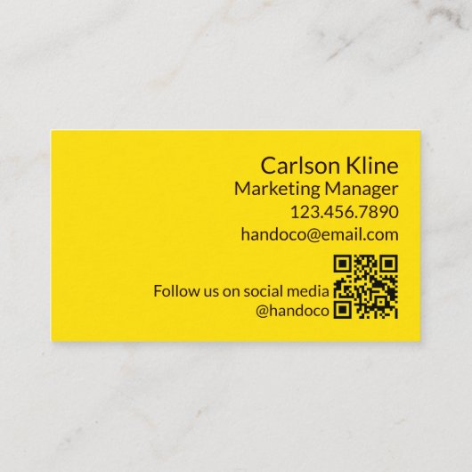 Créatif moderne Gras QR Code Carte de visite (Dos)