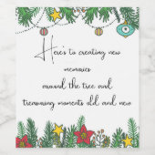 Creating Memories Around the Tree  Wijn Etiket (Enkel label)