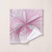 Création Abstraite Moderne Rose Gris (Gant de toilette)