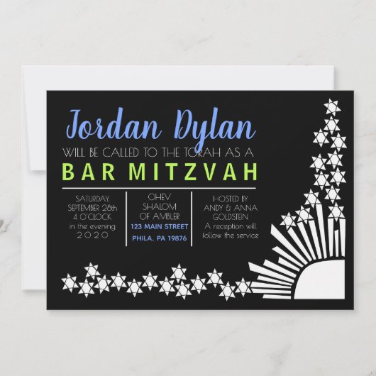CREATION Bar Bat Mitzvah Uitnodiging (Voorkant)